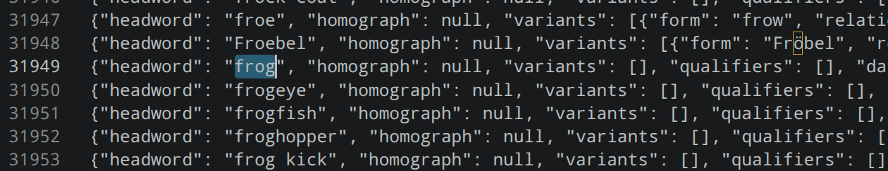 Sample of the JSONL